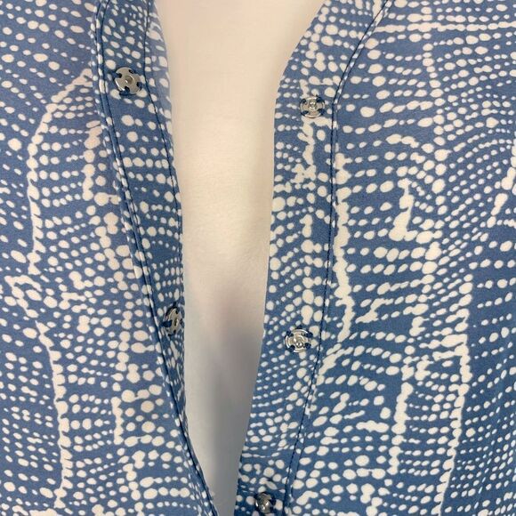 Soft Surroundings Blue Brigitte Tunic Style Blouse. Size Medium. - Picture 8 of 13